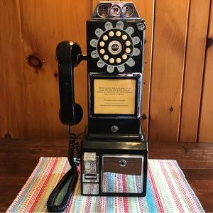 Vintage Crosley three coin pay phone payphone